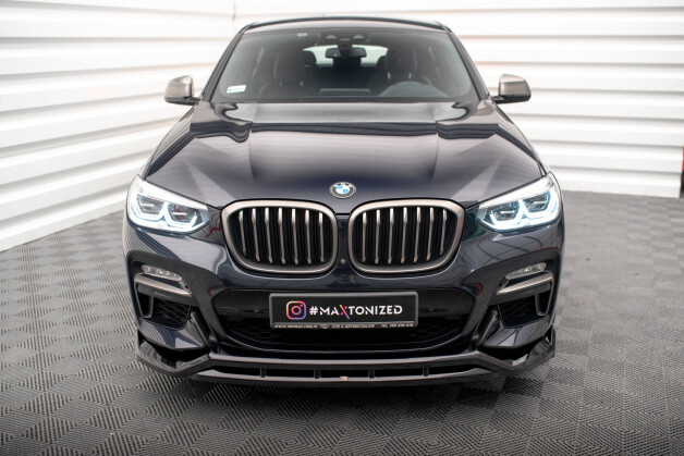 Street+ Spoilerlippe Front Ansatz V.2 passend für BMW X4 M-Paket G02 schwarz Hochglanz