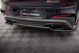 Mittlerer Cup Diffusor Heck Ansatz V.2 passend für BMW X4 M40i G02 schwarz Hochglanz