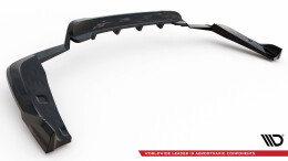 Mittlerer Cup Diffusor Heck Ansatz V.2 passend für BMW X4 M40i G02 schwarz Hochglanz