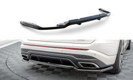 Mittlerer Cup Diffusor Heck Ansatz DTM Look passend für Ford Edge Sport Mk2 schwarz Hochglanz