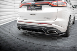 Mittlerer Cup Diffusor Heck Ansatz DTM Look passend für Ford Edge Sport Mk2 schwarz Hochglanz