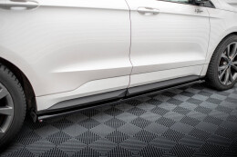 Seitenschweller Ansatz Cup Leisten für Ford Edge Sport Mk2 schwarz Hochglanz