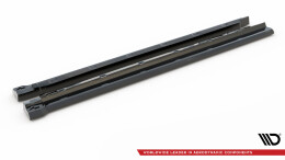 Seitenschweller Ansatz Cup Leisten für Ford Edge Sport Mk2 schwarz Hochglanz