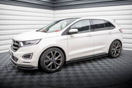 Seitenschweller Ansatz Cup Leisten passend für Ford Edge Sport Mk2 schwarz Hochglanz