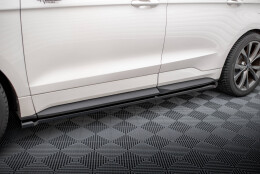 Seitenschweller Ansatz Cup Leisten passend für Ford Edge Sport Mk2 schwarz Hochglanz