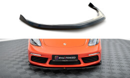 Street+ Spoilerlippe Front Ansatz V.2 passend für Porsche 718 Cayman 982c schwarz Hochglanz