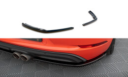 Heck Ansatz Flaps Diffusor passend für Porsche 718 Cayman 982c schwarz Hochglanz