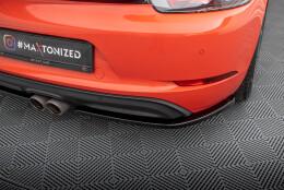 Heck Ansatz Flaps Diffusor passend für Porsche 718 Cayman 982c schwarz Hochglanz