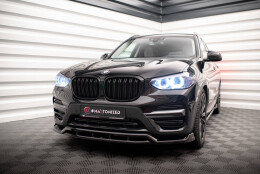 Cup Spoilerlippe Front Ansatz passend für BMW X3 G01 schwarz Hochglanz