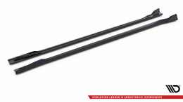 Seitenschweller Ansatz Cup Leisten für BMW X3 G01 schwarz Hochglanz