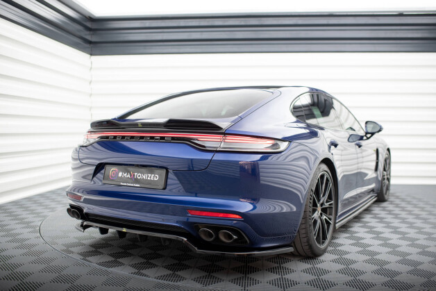 Heck Spoiler Aufsatz Abrisskante 3D passend für Porsche Panamera E-Hybrid 971 Facelift schwarz Hochglanz