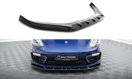 Cup Spoilerlippe Front Ansatz für Porsche Panamera GTS Sport Turismo 971 Facelift schwarz Hochglanz