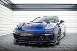 Cup Spoilerlippe Front Ansatz V.2 passend für Porsche Panamera E-Hybrid 971 Facelift schwarz Hochglanz