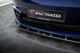 Cup Spoilerlippe Front Ansatz V.2 passend für Porsche Panamera E-Hybrid 971 Facelift schwarz Hochglanz