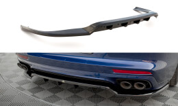 Mittlerer Cup Diffusor Heck Ansatz DTM Look passend für Porsche Panamera E-Hybrid 971 Facelift schwarz Hochglanz