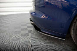 Mittlerer Cup Diffusor Heck Ansatz DTM Look passend für Porsche Panamera E-Hybrid 971 Facelift schwarz Hochglanz