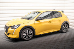 Seitenschweller Flaps für Peugeot 208 GT Mk2 schwarz Hochglanz