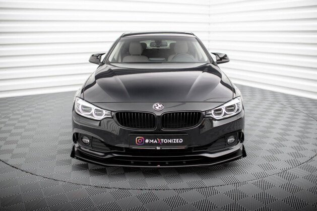 Street Pro Cup Spoilerlippe Front Ansatz für BMW 4er Gran Coupe F36 rot+ Hochglanz Flaps