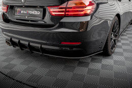 Street Pro Heckschürze Heck Ansatz Diffusor für BMW 4er Gran Coupe F36 schwarz-rot