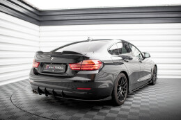 Street Pro Heckschürze Heck Ansatz Diffusor für BMW 4er Gran Coupe F36 SCHWARZ+ HOCHGLANZ FLAPS