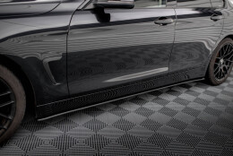 Street Pro Seitenschweller Ansatz Cup Leisten passend für BMW 4er Gran Coupe F36 SCHWARZ