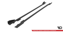 Street Pro Seitenschweller Ansatz Cup Leisten passend für BMW 4er Gran Coupe F36 SCHWARZ+ HOCHGLANZ FLAPS