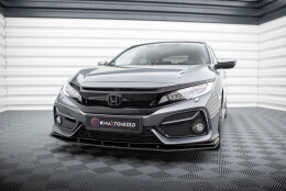 Street Pro Cup Spoilerlippe Front Ansatz passend für Honda Civic Sport Mk 10 SCHWARZ