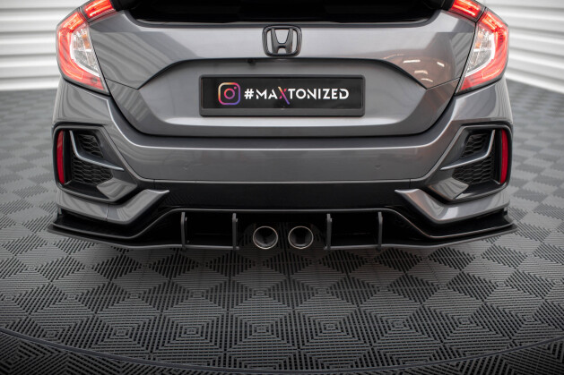 Street Pro Heck Ansatz Flaps Diffusor für Honda Civic Sport Mk 10 schwarz