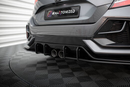 Street Pro Heck Ansatz Flaps Diffusor für Honda Civic Sport Mk 10 schwarz