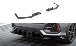 Street Pro Heck Ansatz Flaps Diffusor passend für Honda Civic Sport Mk 10 SCHWARZ