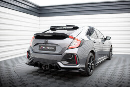 Street Pro Heck Ansatz Flaps Diffusor passend für Honda Civic Sport Mk 10 SCHWARZ