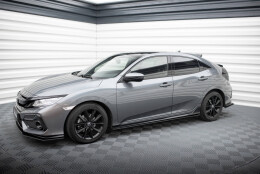 Street Pro Seitenschweller Ansatz Cup Leisten passend für Honda Civic Sport Mk 10 SCHWARZ