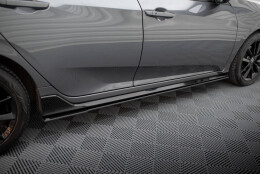 Street Pro Seitenschweller Ansatz Cup Leisten passend für Honda Civic Sport Mk 10 SCHWARZ