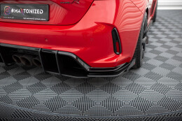 Street Pro Heck Ansatz Flaps Diffusor für Honda Civic Type-R Mk 11 SCHWARZ+ HOCHGLANZ FLAPS