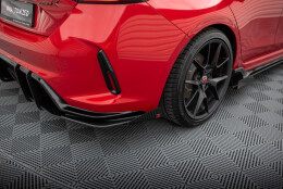 Street Pro Heck Ansatz Flaps passend für Honda Civic Type-R Mk 11 rot+ Hochglanz Flaps