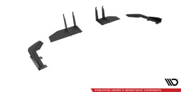 Street Pro Heck Ansatz Flaps passend für Honda Civic Type-R Mk 11 rot+ Hochglanz Flaps