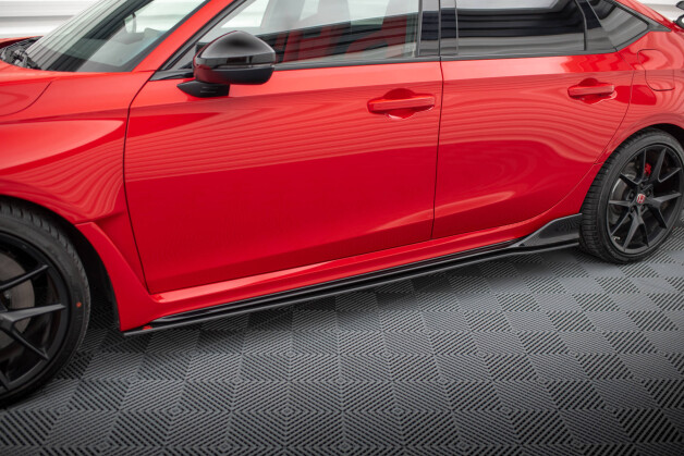Street Pro Seitenschweller Ansatz Cup Leisten passend für Honda Civic Type-R Mk 11 SCHWARZ