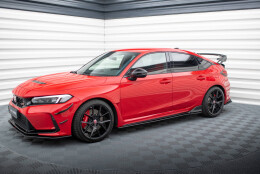 Street Pro Seitenschweller Ansatz Cup Leisten passend für Honda Civic Type-R Mk 11 SCHWARZ