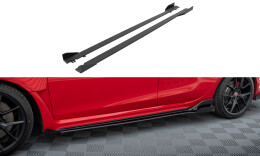 Street Pro Seitenschweller Ansatz Cup Leisten für Honda Civic Type-R Mk 11 schwarz+ Hochglanz Flaps