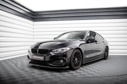 Cup Spoilerlippe Front Ansatz V.1 für BMW 4er Coupe / Gran Coupe / Cabrio F32 / F36 / F33 schwarz Hochglanz