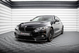 Cup Spoilerlippe Front Ansatz V.2 für BMW 4er Coupe / Gran Coupe / Cabrio F32 / F36 / F33 schwarz Hochglanz