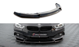 Cup Spoilerlippe Front Ansatz V.2 passend für BMW 4er Coupe / Gran Coupe / Cabrio F32 / F36 / F33 schwarz Hochglanz