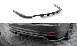 Mittlerer Cup Diffusor Heck Ansatz DTM Look passend für BMW 4er Gran Coupe F36 schwarz Hochglanz