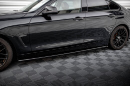 Seitenschweller Ansatz Cup Leisten für BMW 4er Gran Coupe F36 schwarz Hochglanz