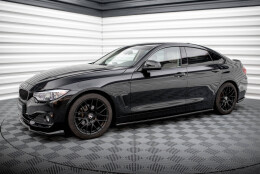 Seitenschweller Ansatz Cup Leisten passend für BMW 4er Coupe / Gran Coupe / Cabrio F32 / F36 / F33 schwarz Hochglanz