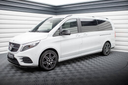 Seitenschweller Ansatz Cup Leisten V.1 passend für Mercedes-Benz V-Klasse Extra Lang AMG-Line W447 schwarz Hochglanz