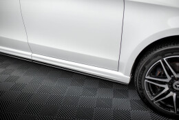 Seitenschweller Ansatz Cup Leisten V.1 passend für Mercedes-Benz V-Klasse Extra Lang AMG-Line W447 schwarz Hochglanz