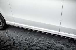 Seitenschweller Ansatz Cup Leisten V.1 passend für Mercedes-Benz V-Klasse Extra Lang AMG-Line W447 schwarz Hochglanz