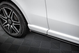 Seitenschweller Ansatz Cup Leisten V.1 passend für Mercedes-Benz V-Klasse Extra Lang AMG-Line W447 schwarz Hochglanz