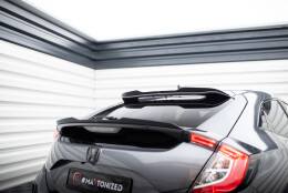 Höher Heck Spoiler Aufsatz Abrisskante für Honda Civic Sport Mk 10 schwarz Hochglanz